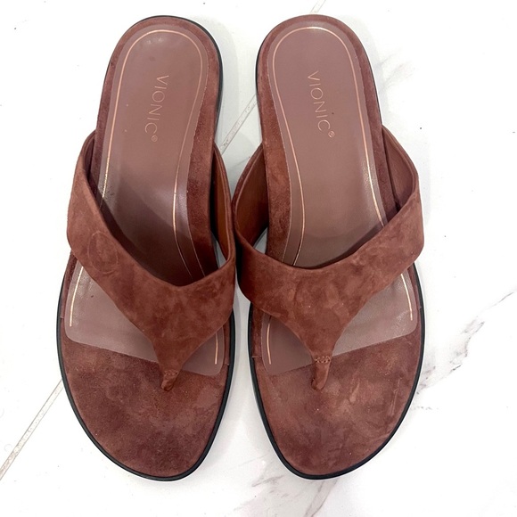 Agave Brown Leather Sandals Minimalist Thong Design  9 - Picture 1 of 4